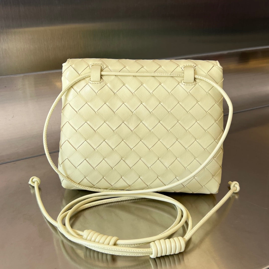 BV Mini Crossbody Bag 19cm Light Yellow Calfskin Ghw House Of Sarah