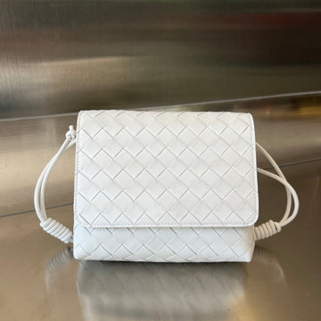 BV Mini Crossbody Bag 19cm White Calfskin Ghw House Of Sarah Bags