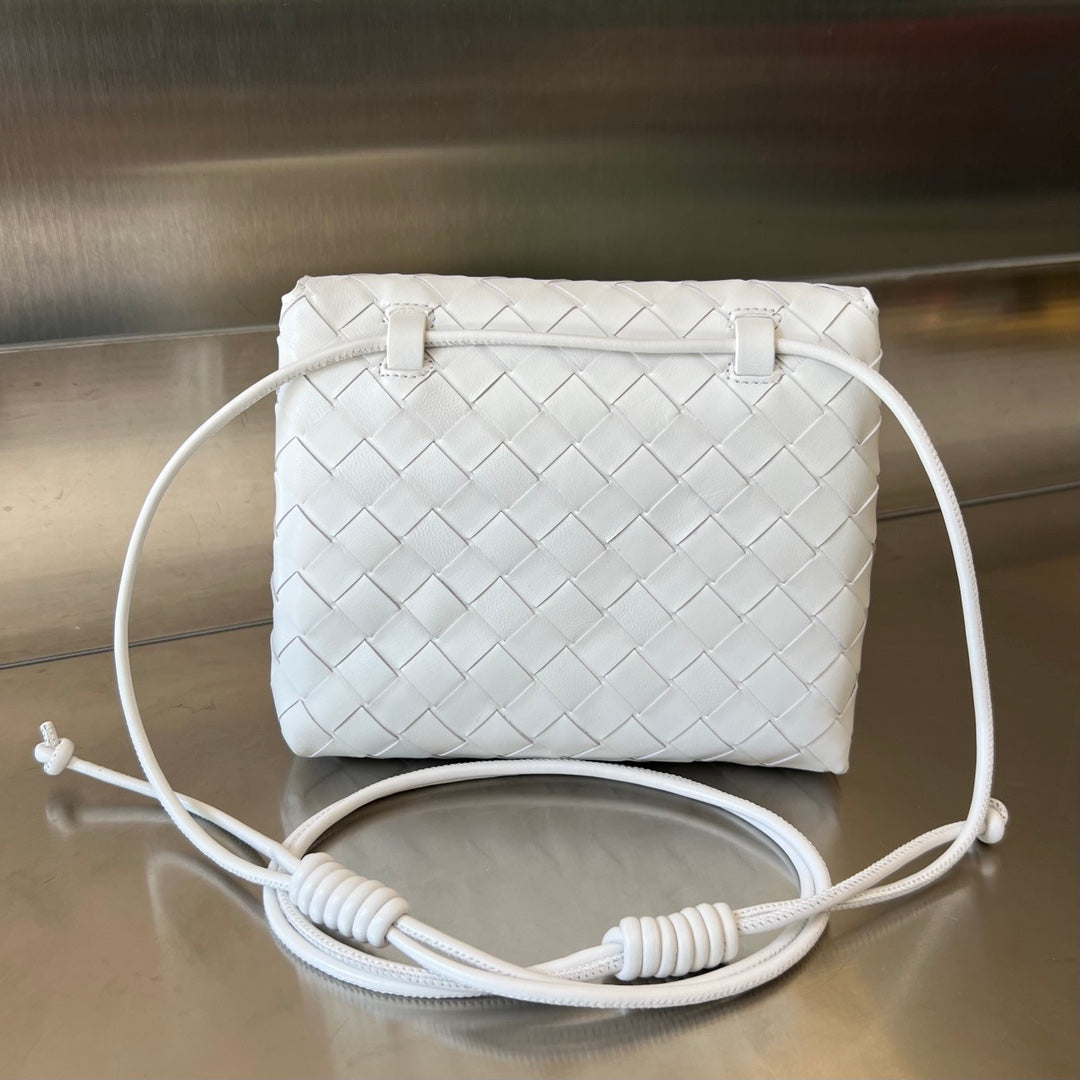 BV Mini Crossbody Bag 19cm White Calfskin Ghw by House Of Sarah