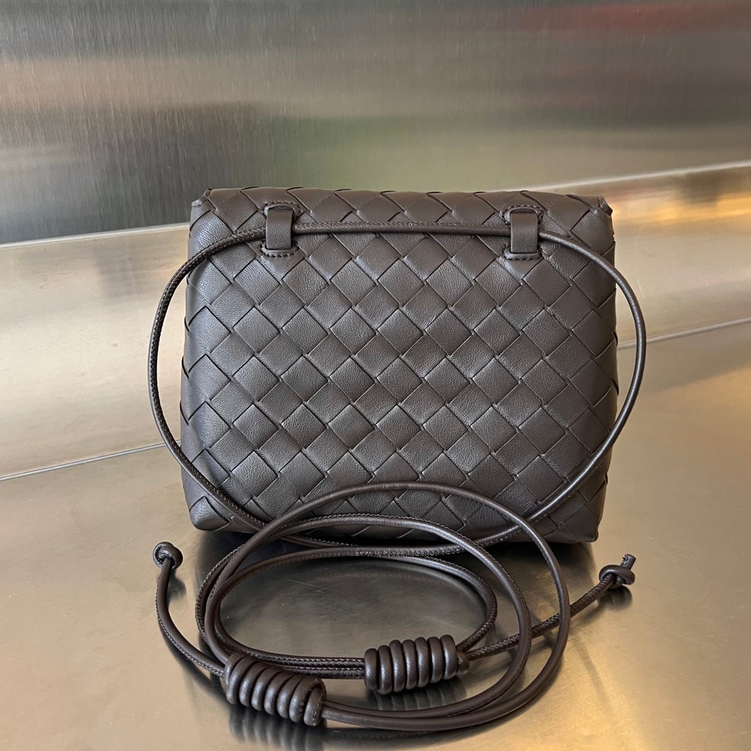 BV Mini Crossbody Bag 19cm Chocolate Calfskin Ghw House Of Sarah
