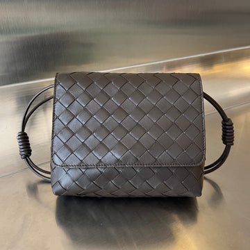 BV Mini Crossbody Bag 19cm Chocolate Calfskin Ghw House Of Sarah