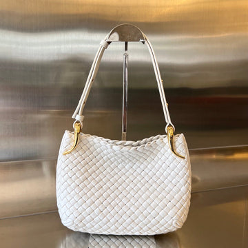 SMALL CLICKER 27 WHITE LAMBSKIN House Of Sarah