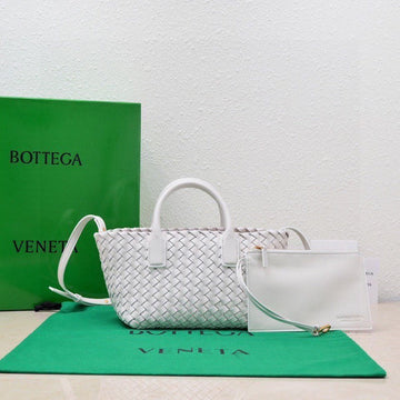 Mini Cabat 20cm White Lambskin Ghw House Of Sarah Bags
