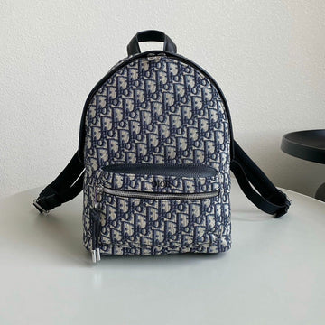SMALL BACKPACK 32 BLUE OBLIQUE JACQUARD House Of Sarah