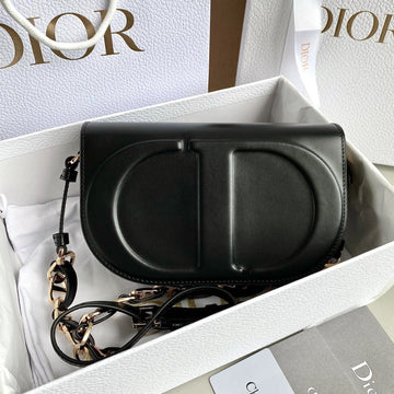 SIGNATURE HOBO 21 BAG IN BLACK CALFSKIN House Of Sarah Bags