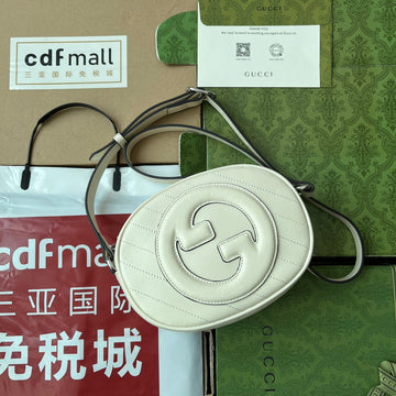 SMALL BLONDIE OVAL SHOULDER BAG 20 IN OFF WHITE CALFSKIN House Of Sarah Bags