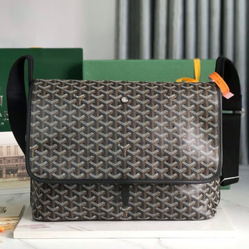 CITADIN MESSENGER BAG 39 IN BLACK GOYARDINE CANVAS House Of Sarah Bags
