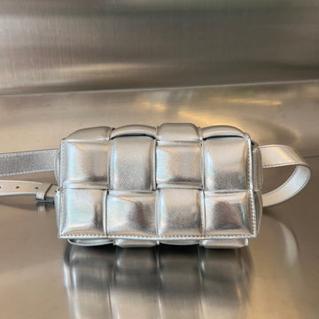MINI CASSETTE 18 IN SILVER LAMBSKIN by House Of Sarah