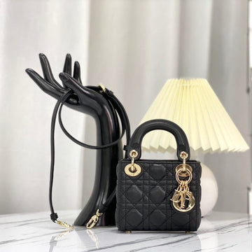 MICRO LADY 12 BAG IN BLACK LAMBSKIN House Of Sarah