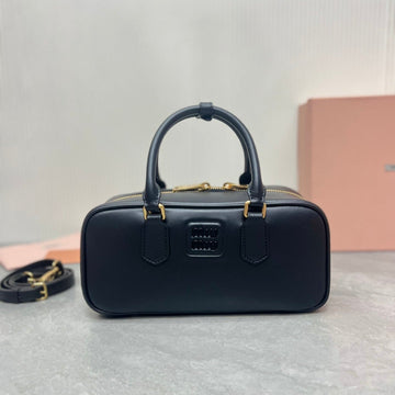 ARCADIE BAG 27 IN BLACK SHINY CALFSKIN House Of Sarah
