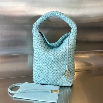 CABAT BUCKET 35 IN BLUE SKY LAMBSKIN House Of Sarah Bags