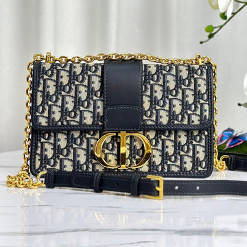 MONTAIGNE 25 BAG IN BLUE OBLIQUE JACQUARD House Of Sarah