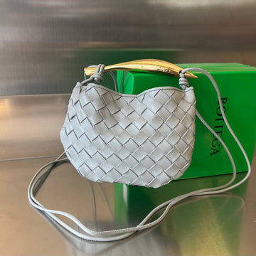 SARDINE 20 WITH CHAIN IN LIGHT GREY LAMBSKIN House Of Sarah