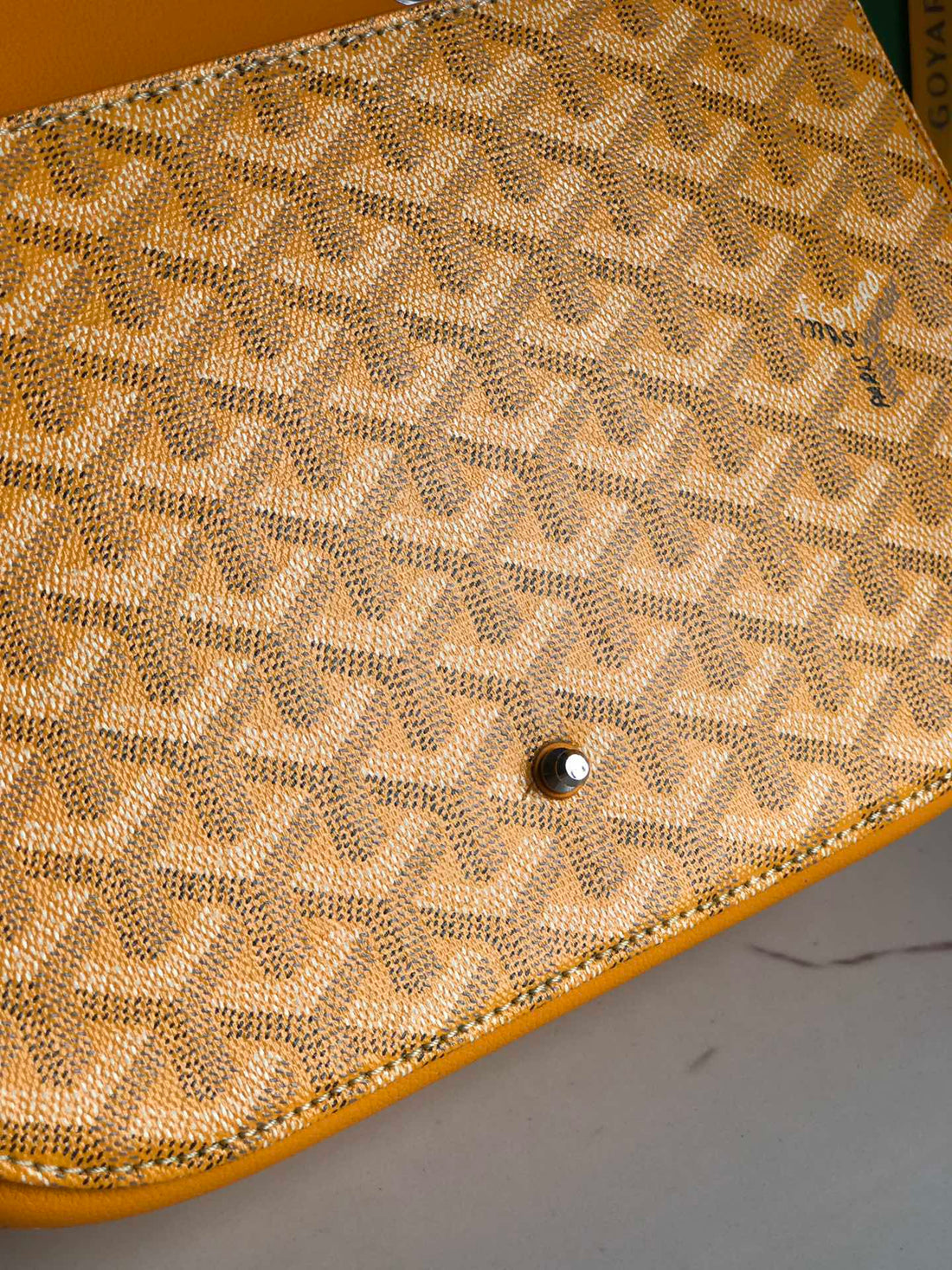 233 BAG 25 IN YELLOW CALFKIN AND GOYARDINE CANVAS House Of Sarah