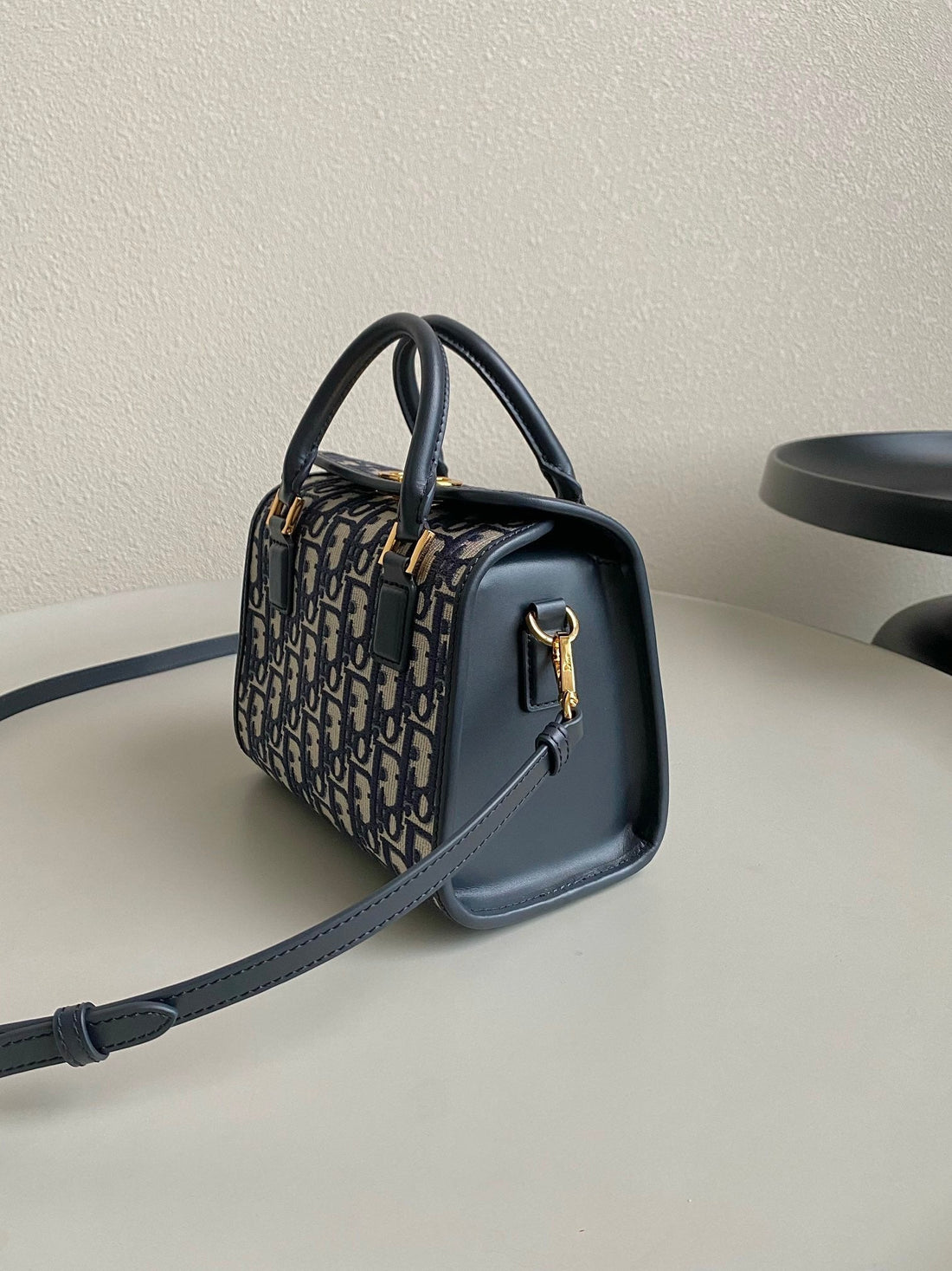 BOSTON 20 HANDBAG IN BLUE OBLIQUE JACQUARD By House Of Sarah