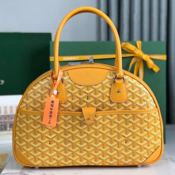 SAINT JEANNE BAG 35 IN YELLOW GOYARDINE CANVAS AND CALFSKIN House Of Sarah