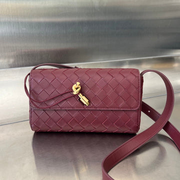 ANDIAMO 21 IN BURGUNDY RED LAMBSKIN House Of Sarah Bags