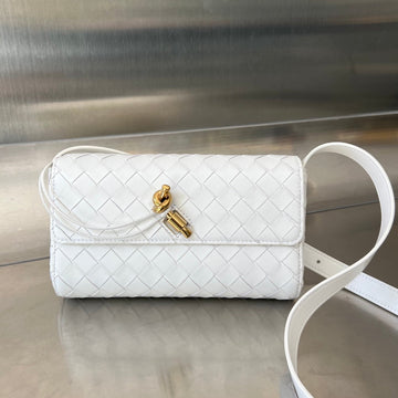 ANDIAMO 21 IN WHITE LAMBSKIN House Of Sarah Bags