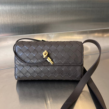 ANDIAMO 21 IN HICKORY BROWN LAMBSKIN House Of Sarah Bags