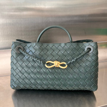 SMALL ANDIAMO 29 IN DARK GREEN LAMBSKIN House Of Sarah Bags