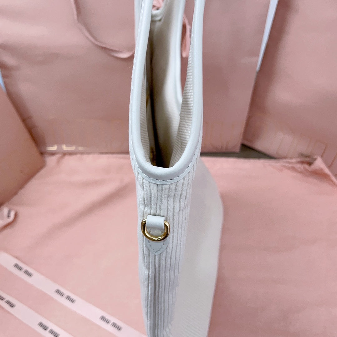 IVY TOTE BAG 40 IN WHITE CORDUROY House Of Sarah