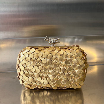 SILVER KNOT 19 IN GOLDEN LAMBSKIN by House Of Sarah