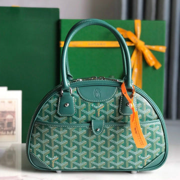SAINT JEANNE MINI BAG 26 IN GREEN GOYARDINE CANVAS AND CALFSKIN House Of Sarah