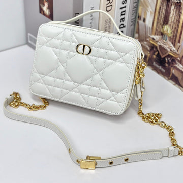 CARO BOX 19 IN WHITE CALFSKIN House Of Sarah