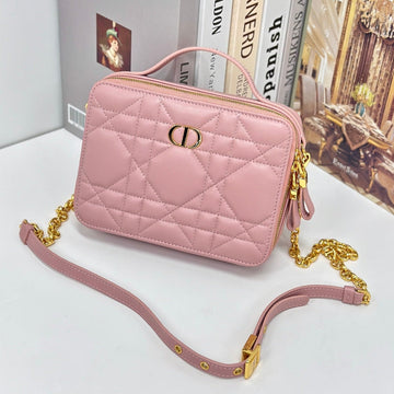 CARO BOX 19 IN LIGHT PINK CALFSKIN House Of Sarah