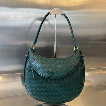 MEDIUM GEMELLI 36 DARK GREEN LAMBSKIN House Of Sarah Bags