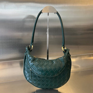 SMALL GEMELLI 24 IN DARK GREEN LAMBSKIN House Of Sarah
