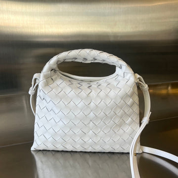 MINI HOP 25 IN WHITE CALFSKIN by House Of Sarah
