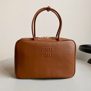 BEAU BAG 34 IN CARAMEL BROWN LEATHER House Of Sarah