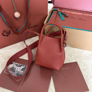 MICRO BALE BAG IN MARS RED CALFSKIN by House Of Sarah