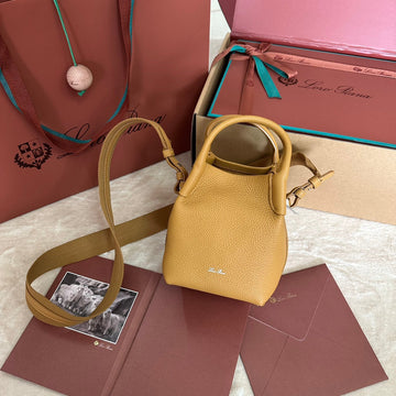 MICRO BALE BAG IN MUSTARD YELLOW CALFSKIN House Of Sarah