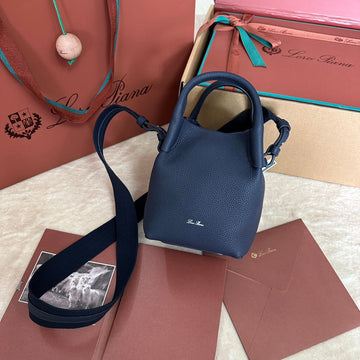 MICRO BALE BAG IN NAVY BLUE CALFSKIN House Of Sarah Bags