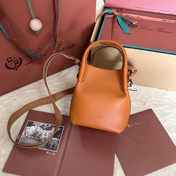 MICRO BALE BAG IN TIGER ORANGE CALFSKIN House Of Sarah