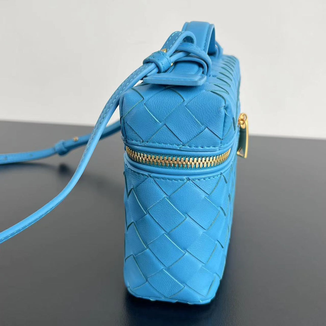 BANG BANG 22 VANITY CASE IN CERULEAN BLUE CALFSKIN House Of Sarah Bags
