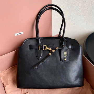 LARGE HANDBAG 40 IN BLACK CALFSKIN House Of Sarah Bags