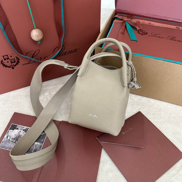 MICRO BALE BAG IN KHAKI BROWN CALFSKIN House Of Sarah Bags