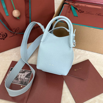 MICRO BALE BAG IN LIGHT BLUE CALFSKIN by House Of Sarah