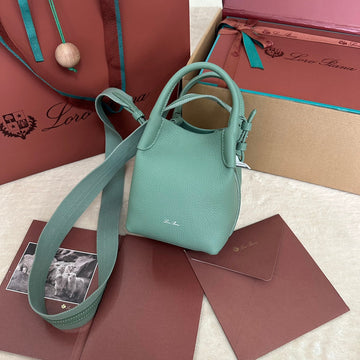 MICRO BALE BAG IN SEA GREEN CALFSKIN House Of Sarah Bags