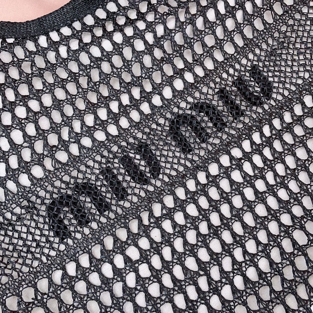 IVY TOTE BAG 40 IN BLACK MIX WHITE MESH House Of Sarah