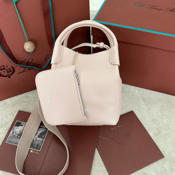 SMALL 21 BALE BAG IN LIGHT PINK GRAINED CALFSKIN House Of Sarah Bags
