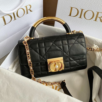 MINI ANGE 20 BAG IN BLACK CALFSKIN House Of Sarah Bags