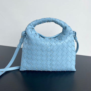 MINI HOP 25 IN SKY BLUE CALFSKIN by House Of Sarah