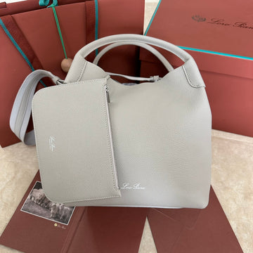 MEDIUM 36 BAG IN PALE GRAY CALFSKIN WITH SILVER HARDWARE by House Of Sarah