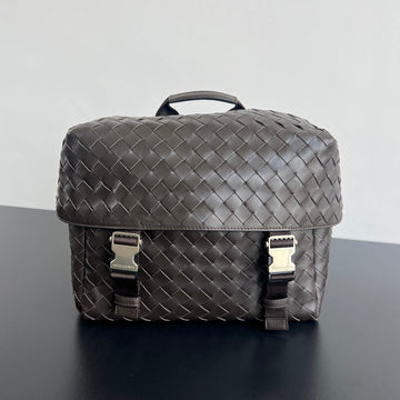 POSTINO BAG 30 IN HICKORY BROWN CALFSKIN House Of Sarah