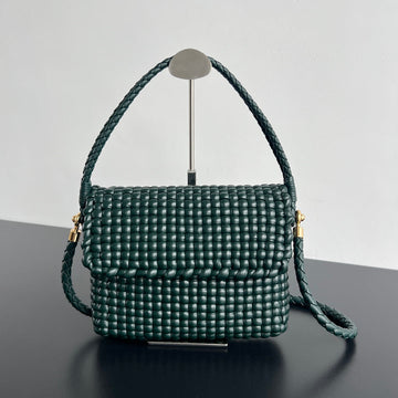 SWING MESSENGER 25 IN DARK GREEN LAMBSKIN GOLD HARDWARE House Of Sarah