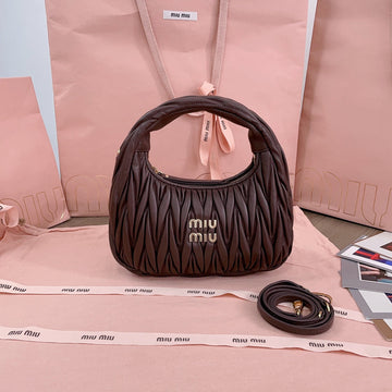 WANDER HANDBAG 23 IN CHESTNUT BROWN LAMBSKIN House Of Sarah